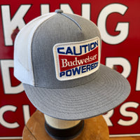 Caution Budweiser Powered! + Yupoong 6006 Snapback