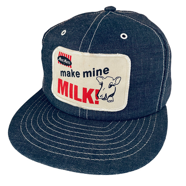 MoorMan’s - make mine MILK! By Louisville MFG. CO. Authentic Vintage Denim Snapback