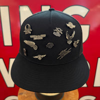 Harley-Davidson Pins + Yupoong 6006 Snapback