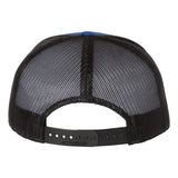 Richardson 168 Royal/Black Hi-Pro 7-Panel Trucker Snapback