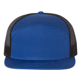 Richardson 168 Royal/Black Hi-Pro 7-Panel Trucker Snapback