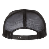 Richardson 168 Heather Grey/Black Hi-Pro 7-Panel Trucker Snapback