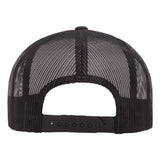 Yupoong 6006. Black/White/Black Classic Trucker Snapback