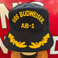 USS BUDWEISER AB-1. New Era Dupont Visor Vintage Snapback