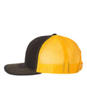 Richardson 112 Black/Gold Trucker Snapback