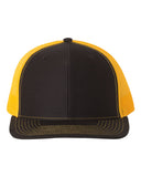 Richardson 112 Black/Gold Trucker Snapback