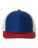 Richardson 112  Royal/White/Red Trucker Snapback