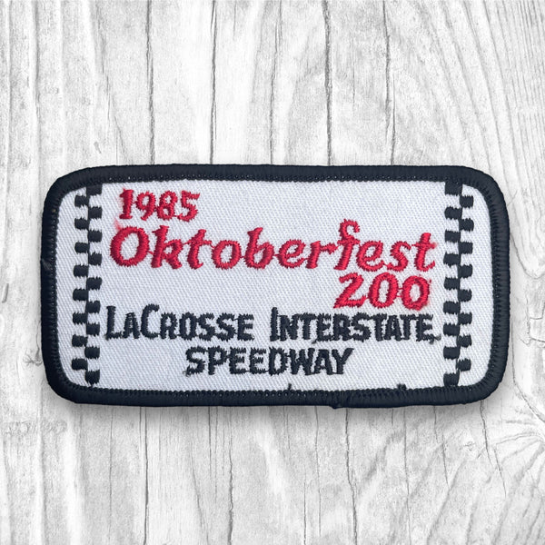 1985 Oktoberfest 200. LaCrosse Interstate Speedway. Authentic Vintage Patch