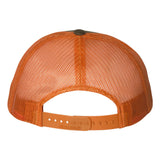 Add Richardson 115 Dark Loden/Jaffa Orange Low Pro Trucker Snapback