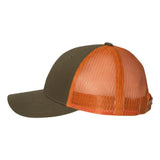 Add Richardson 115 Dark Loden/Jaffa Orange Low Pro Trucker Snapback