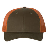 Add Richardson 115 Dark Loden/Jaffa Orange Low Pro Trucker Snapback