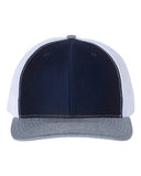 Richardson 112   Navy/ White/Heather Grey Trucker Snapback