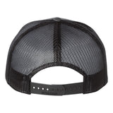 Richardson 168 Charcoal/Black Hi-Pro 7-Panel Trucker Snapback