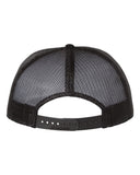 Richardson 168 Charcoal/Black/White Hi-Pro 7-Panel Trucker Snapback