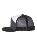 Richardson 168 Charcoal/Black/White Hi-Pro 7-Panel Trucker Snapback