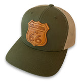 California US 66 Leather Patch + Yupoong 6606 Snapback