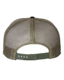 Richardson 168 Black/Camo/Loden Hi-Pro 7-Panel Trucker Snapback