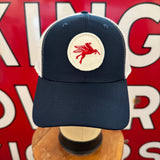 Mobil Pegasus + Imperial. Navy/White. X210SM. The Original Sport Mesh Cap