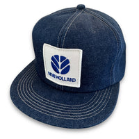 New Holland. Authentic Vintage K-Products Denim Trucker Snapback
