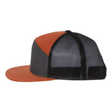 Richardson 168 Charcoal/Burnt Orange/Black Hi-Pro 7-Panel Trucker Snapback