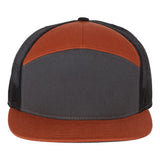 Richardson 168 Charcoal/Burnt Orange/Black Hi-Pro 7-Panel Trucker Snapback
