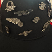 Harley-Davidson Pins + Yupoong 6006 Snapback