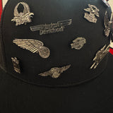 Harley-Davidson Pins + Yupoong 6006 Snapback