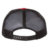 Richardson 168 Red/Black Hi-Pro 7-Panel Trucker Snapback