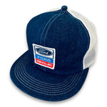 FORD NEW HOLLAND. Vintage K-Products Denim Trucker Snapback