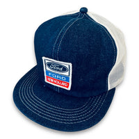 FORD NEW HOLLAND. Vintage K-Products Denim Trucker Snapback
