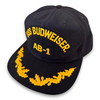 USS BUDWEISER AB-1. New Era Dupont Visor Vintage Snapback