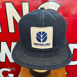 New Holland. Authentic Vintage K-Products Denim Trucker Snapback