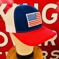 American Flag Vintage Patch + Richardson 112 Snapback