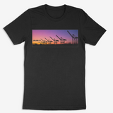 Oakland Cranes Sunset  + Black T-Shirt