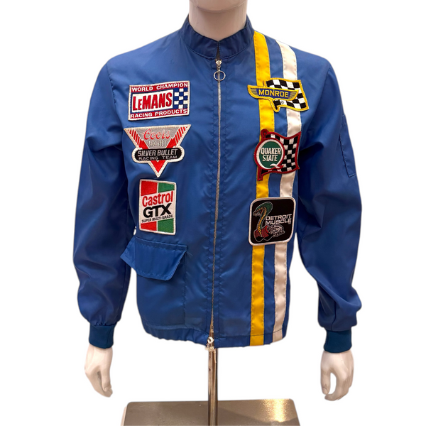 The Great Lakes Vintage Blue Racer 70s Jacket. Medium