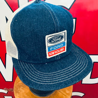 FORD NEW HOLLAND. Vintage K-Products Denim Trucker Snapback
