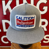 Caution Budweiser Powered! + Yupoong 6006 Snapback