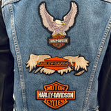 Harley-Davidson Vintage Patches + Vintage Levi Vest. Large