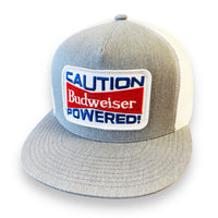 Caution Budweiser Powered! + Yupoong 6006 Snapback