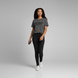 Oaktown Spray Paint – Oakland Street Art Graphic Tee – Asphalt Gray