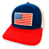 American Flag Vintage Patch + Richardson 112 Snapback