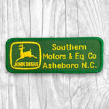 John Deere. Southern Motors & Eq Co. Asheboro N.C. Authentic Vintage Patch