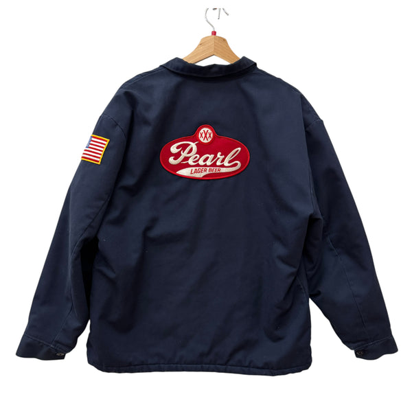 Pearl Lager Beer - Red Kap Vintage Mechanic Jacket. Mens Large.