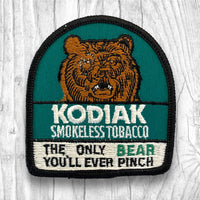 KODIAK SMOKELESS TOBACCO. Authentic Vintage Patch