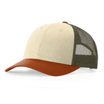 Richardson 115 Cream/Loden/Dark Orange Low Pro Trucker Snapback