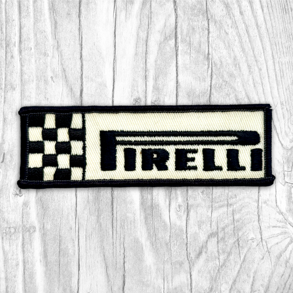 Pirelli. Checker Flag. Authentic Vintage Patch