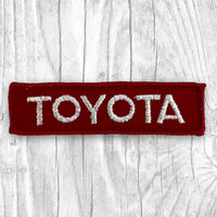 Toyota. Burgundy/Silver Authentic Vintage Patch