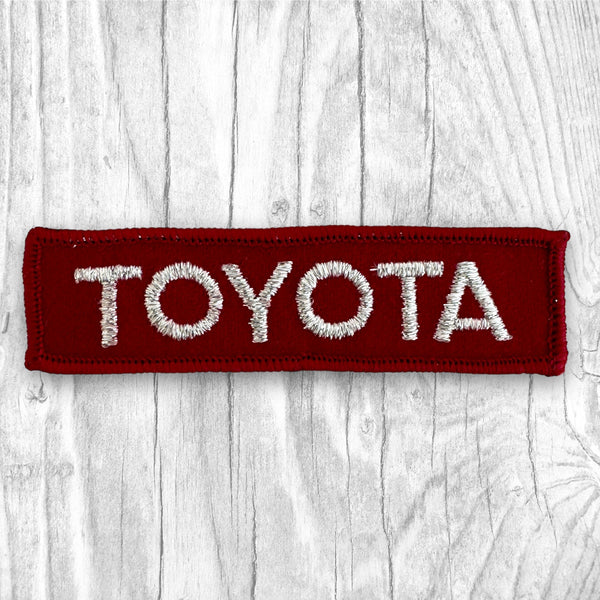 Toyota. Burgundy/Silver Authentic Vintage Patch.
