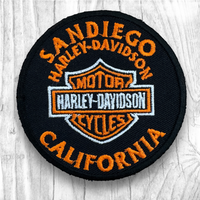 Harley-Davidson Motorcycles Of San Diego, California. Authentic Vintage Cap Size Patch