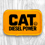 CAT DIESEL POWER. Black/Yellow Vintage Style Patch